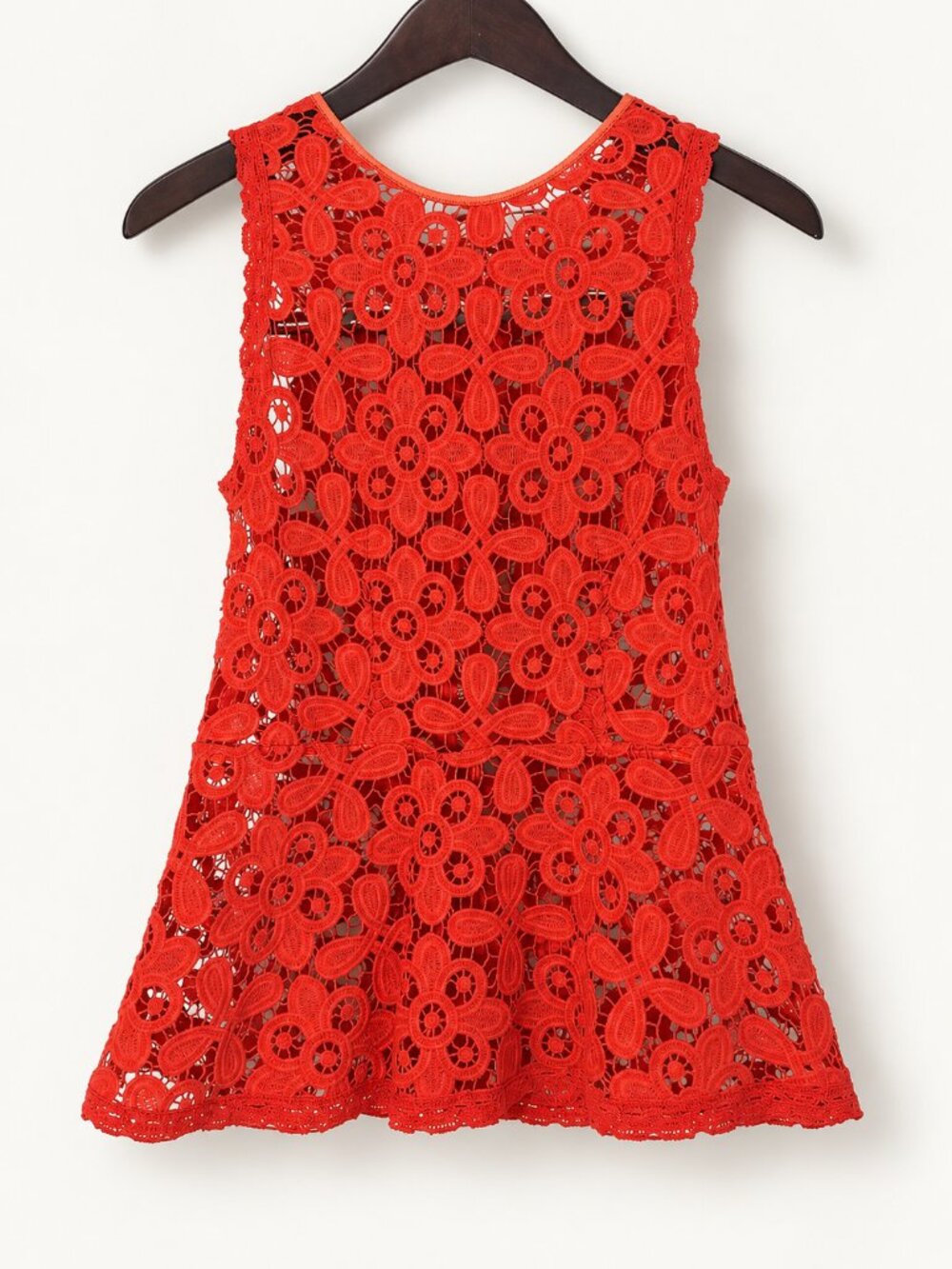 Intermix Lace Peplum Top